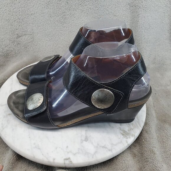 Taos Footwear Shoes - Taos Footwear Shoes Womens EU 39 US 8-8.5 Black Leather Carousel 2 Sandals